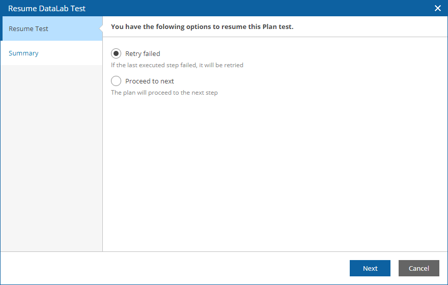 Running Halted Replica Plan