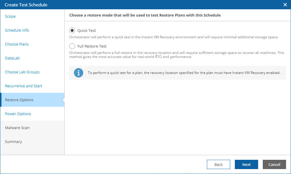 Configuring Test Scheduling