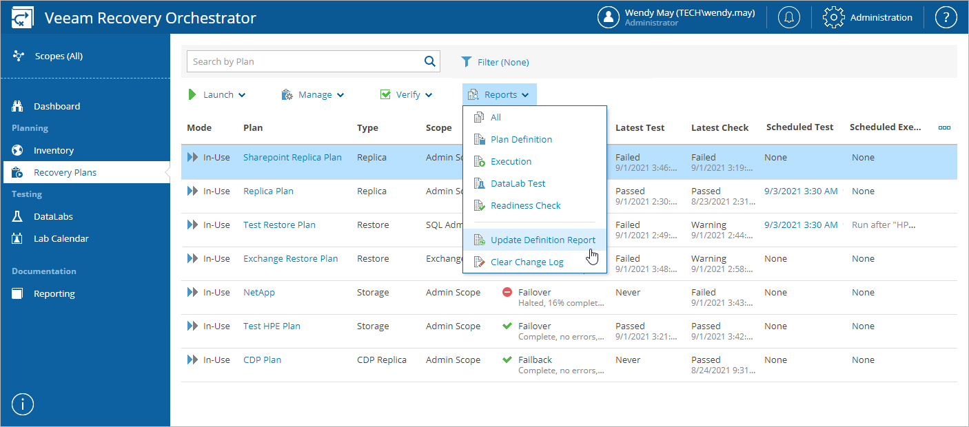 Generating Plan Definition Report