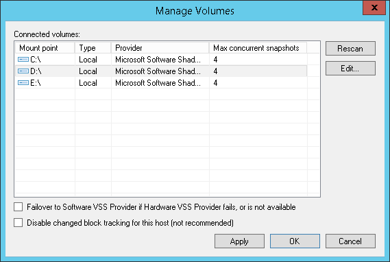 Step 7. Specify Settings for Connected Volumes