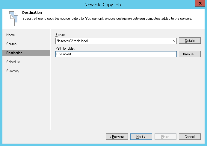 Step 4. Select Destination for Copying