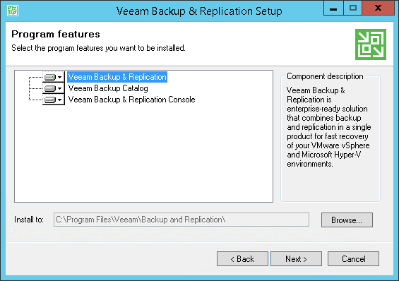 Step 4. Review Components and Select Installation Folder