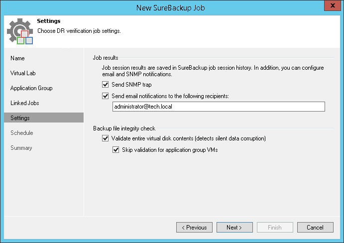 Step 7. Specify Additional Job Settings