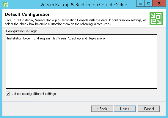 Step 4. Specify Installation Settings