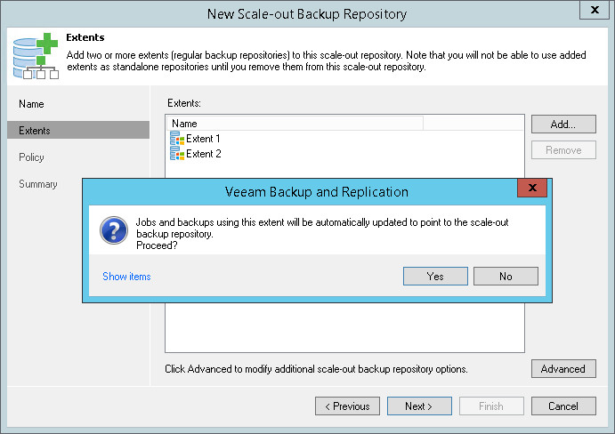 Step 3. Add Backup Repository Extents
