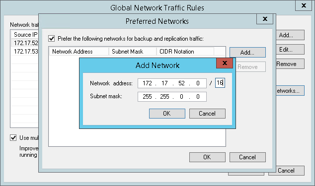 Specifying Preferred Networks for Data Transfer