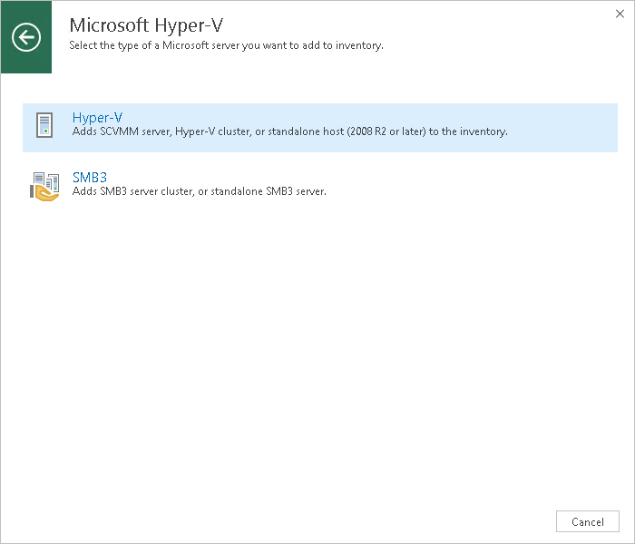 Step 1. Launch New Hyper-V Server Wizard