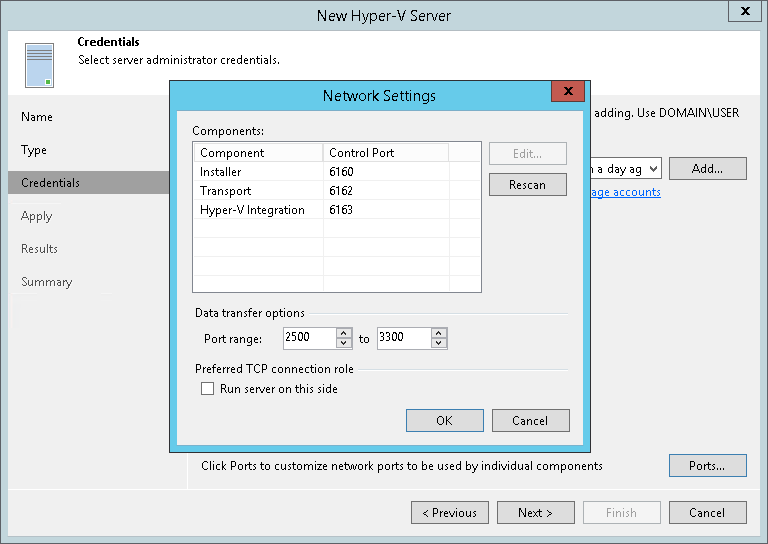 Step 4. Specify Credentials
