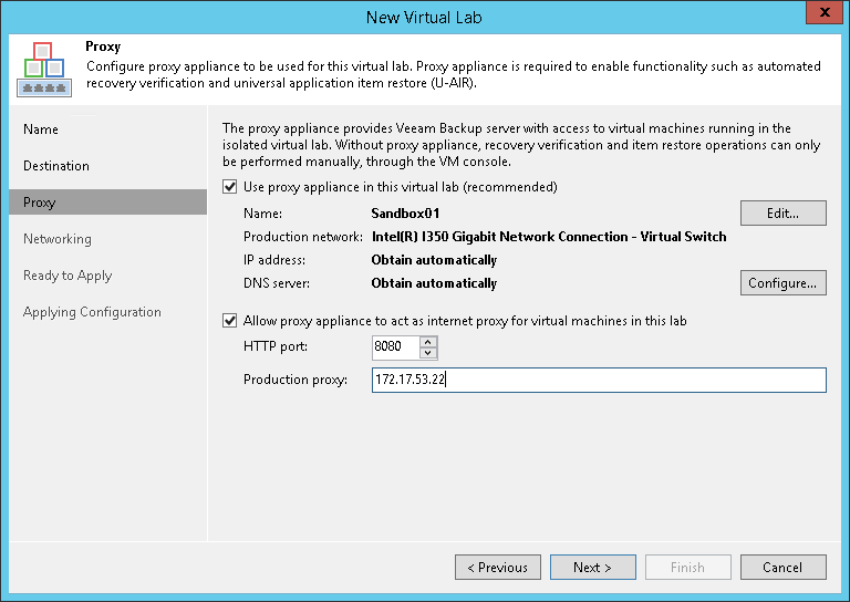 Step 4. Set Up Proxy Appliance