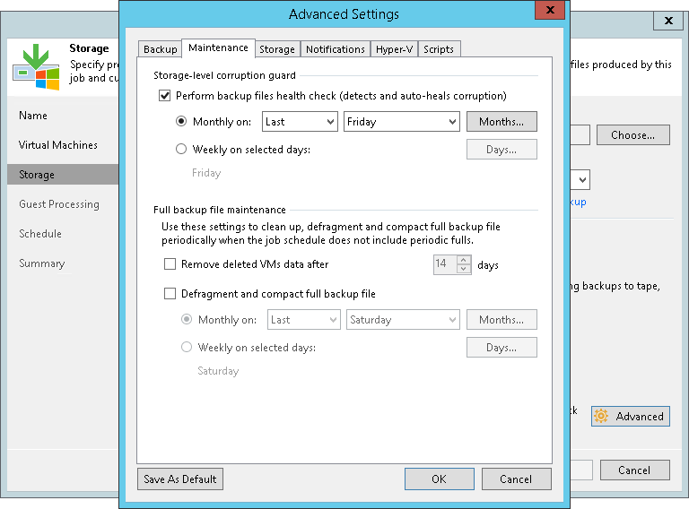 Health Check for Backup Files