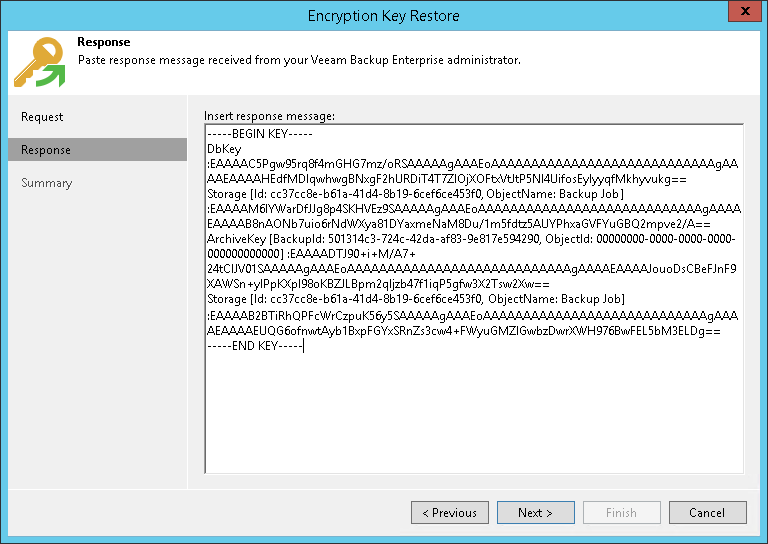 Step 3. Complete Key Restore Process