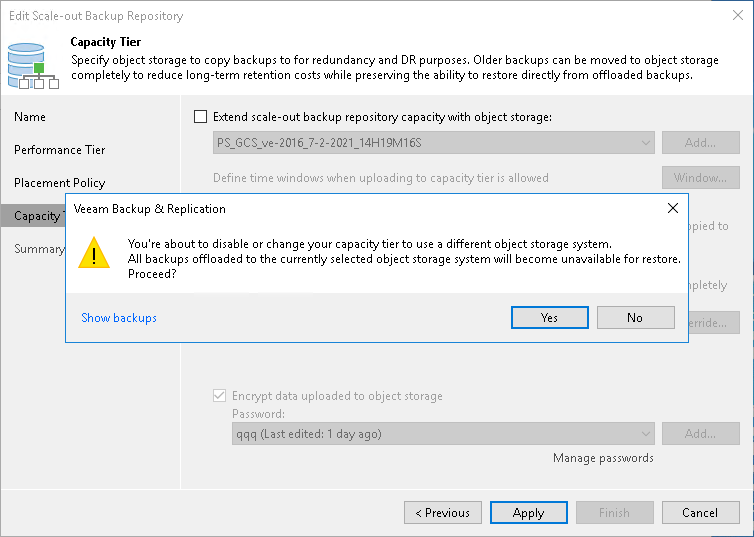 Excluding Capacity Extent from Scale-Out Repositories