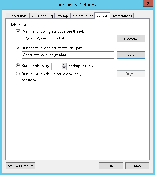 Script Settings Script Settings