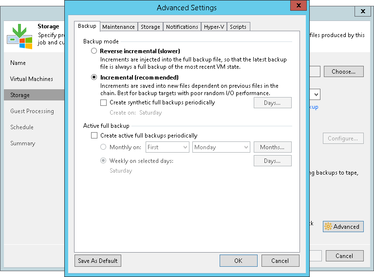 Forever Forward Incremental Backup