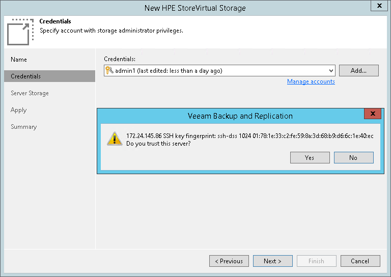 Step 2. Specify Credentials