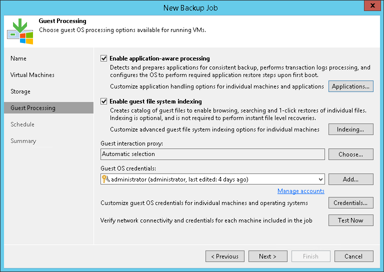 Step 10. Specify Guest Processing Settings