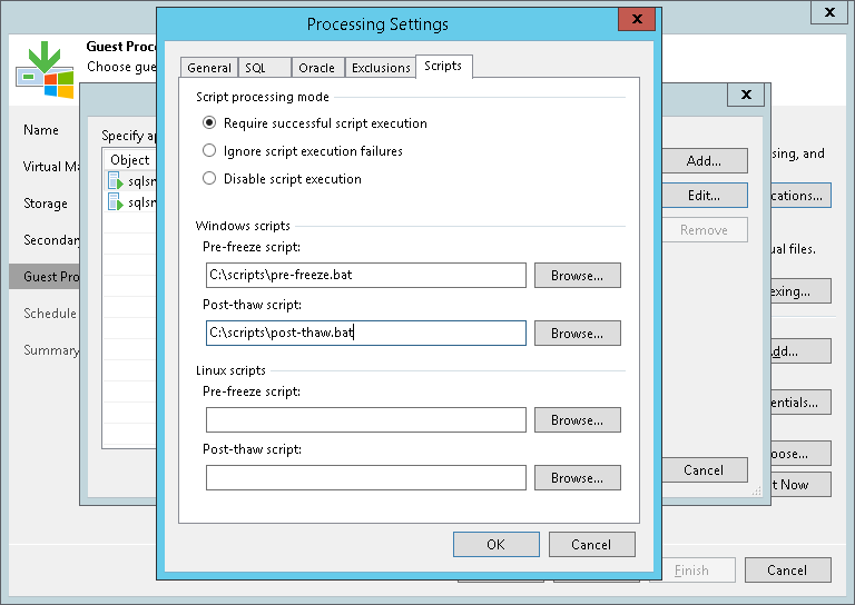 Pre-Freeze and Post-Thaw Scripts