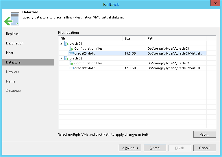 Step 5. Select Target Datastore