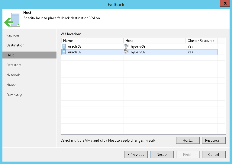 Step 4. Select Target Host