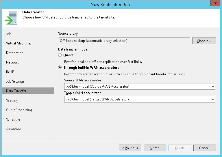 Step 12. Specify Data Transfer Settings