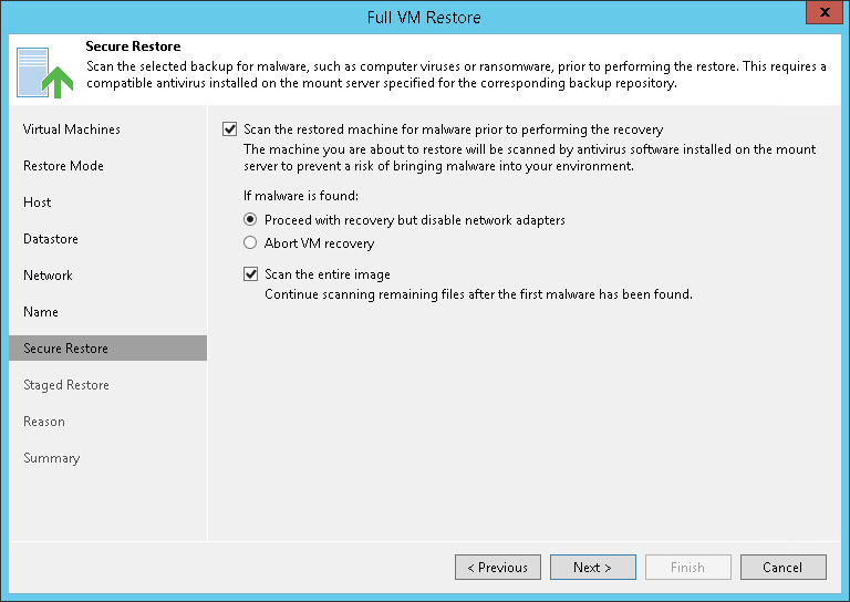 第9步。指定安全恢复设置