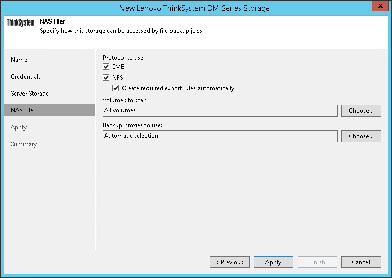 Step 6. Specify NAS Access Options