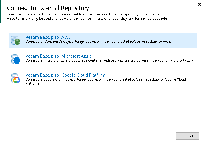 Step 1. Launch New External Repository Wizard