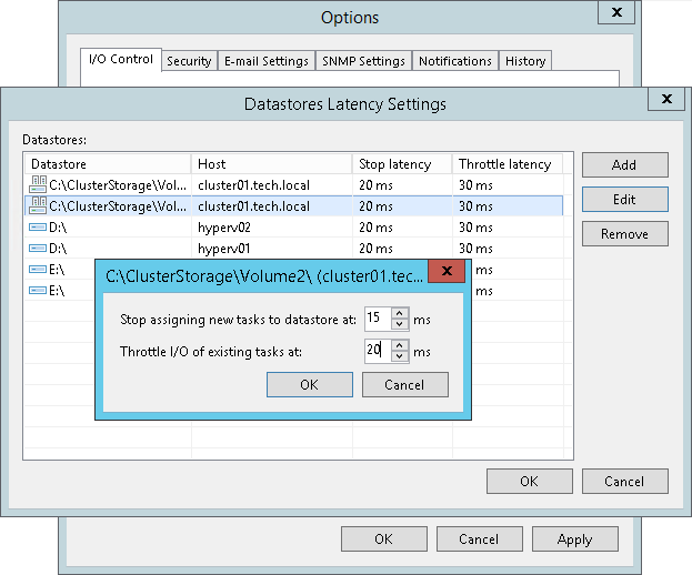 Specifying I/O Settings