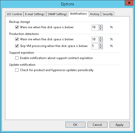 Specifying Other Notification Settings
