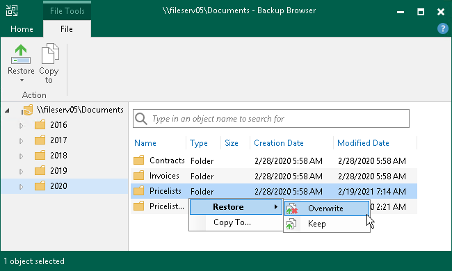 Step 4. Select Files and Folders to Restore