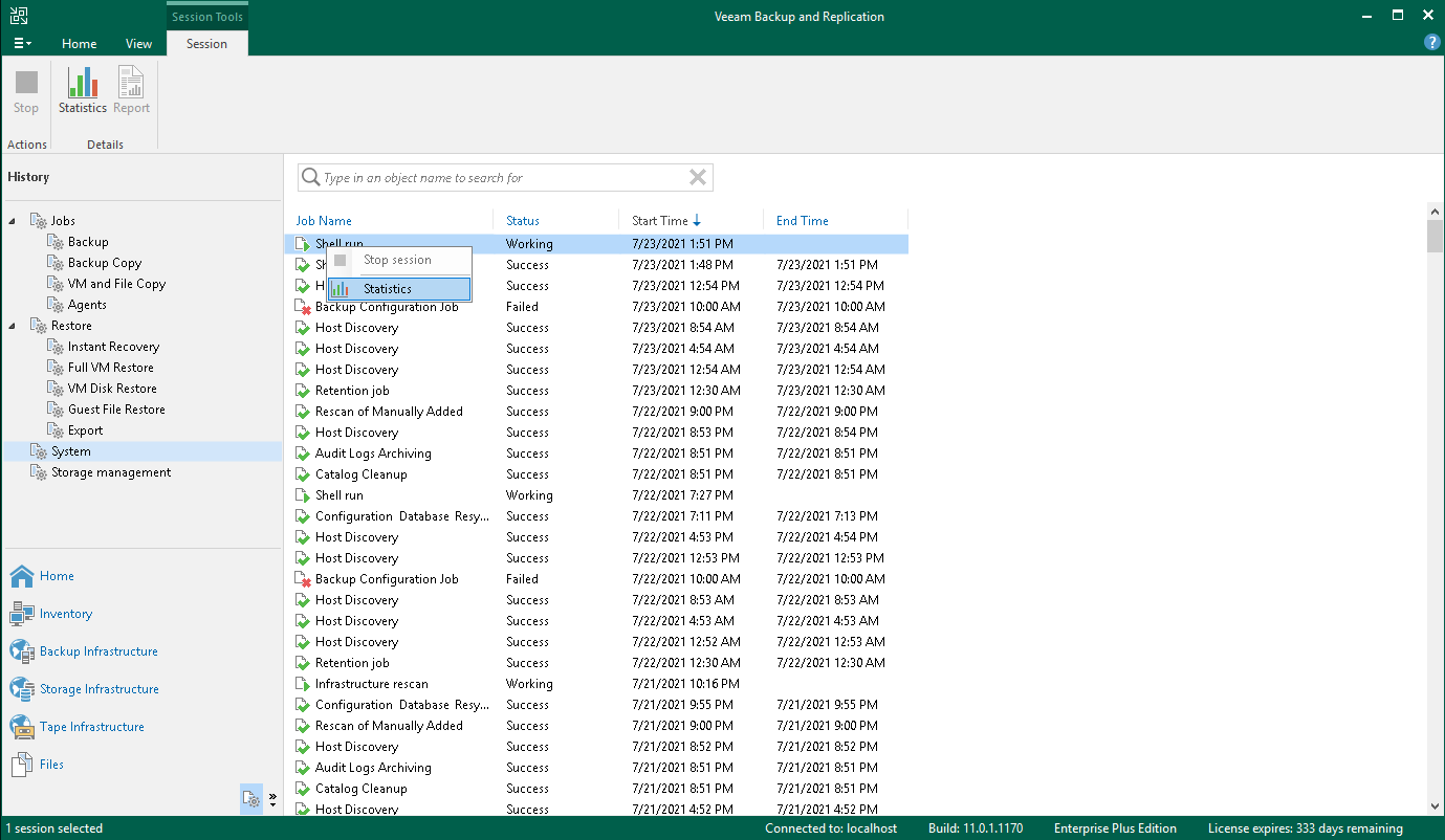 Evacuating Backups from Performance Extents