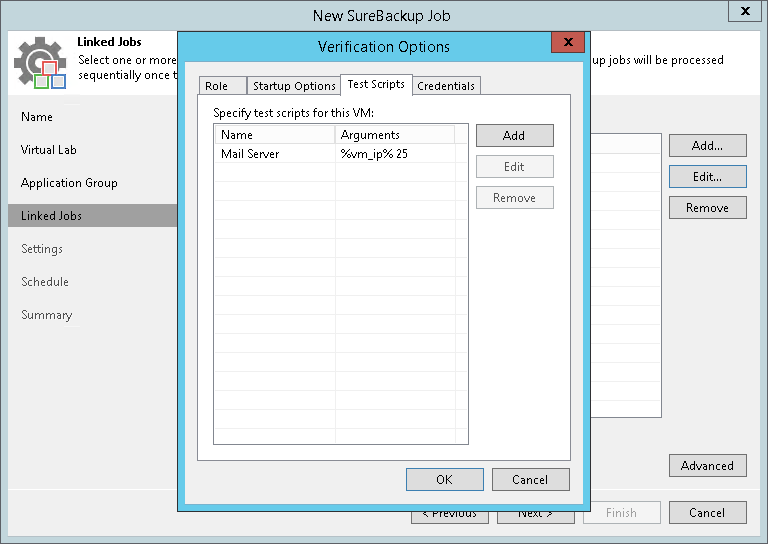 Step 6. Specify Recovery Verification Options and Tests