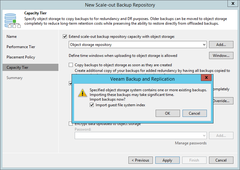 Synchronizing Capacity Tier Data
