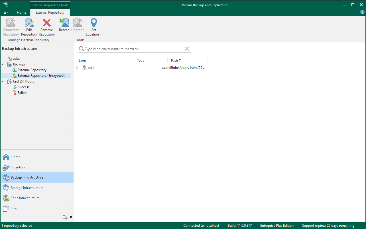 Viewing External Repository Data