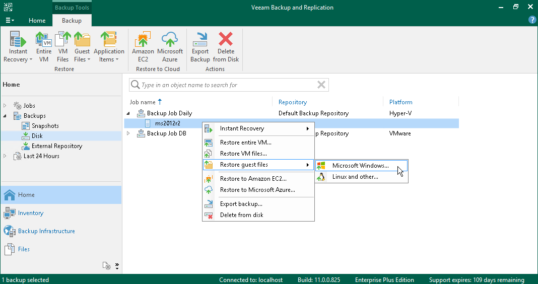 启动客户机操作系统文件还原