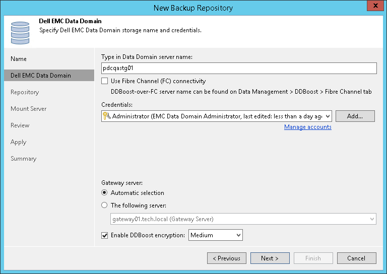 第 3 步指定服务器或共享文件夹设置