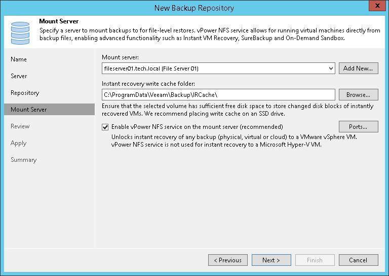 Step 5. Specify Mount Server Settings