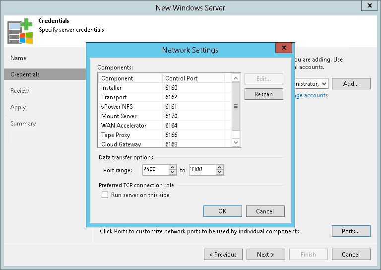 Step 3. Specify Credentials