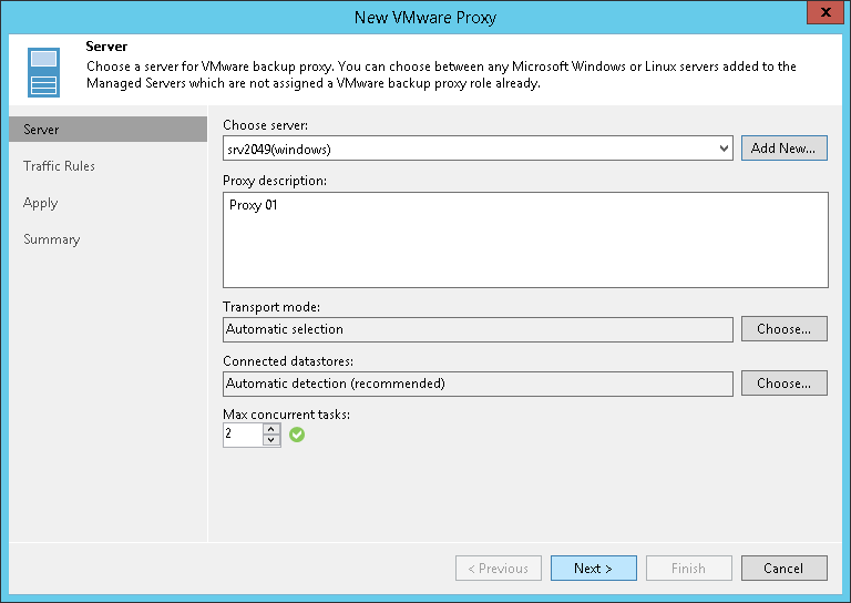 第 2 步选择服务器