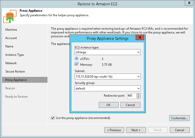 第 8 步指定代理设备