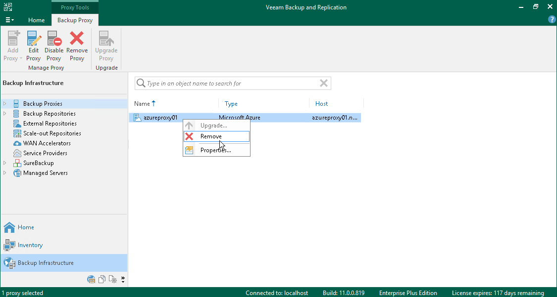Removing Azure Proxies