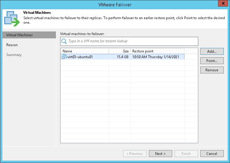 Select workloads Step 2. Select VMs