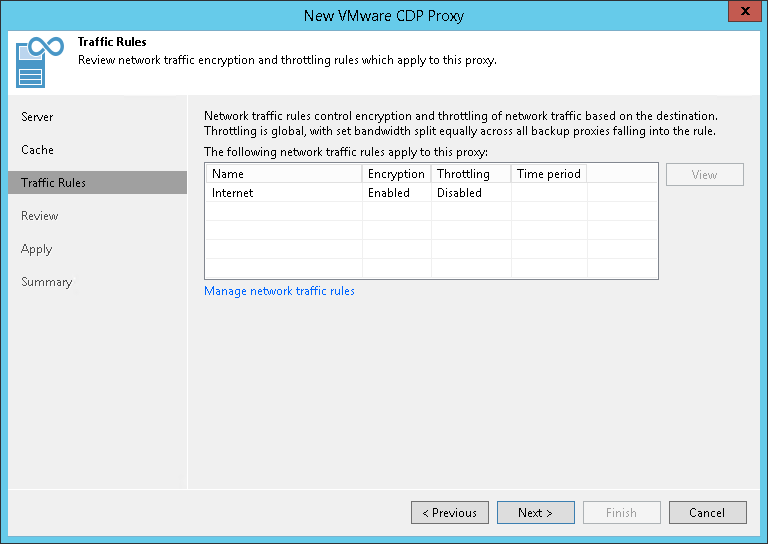 Configure traffic rules Step 4. Configure Network Traffic Rules