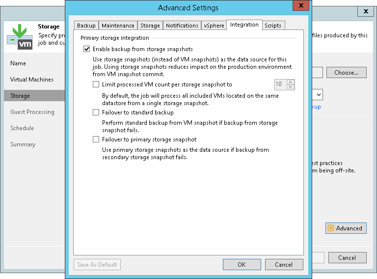 Configuring Backup from Cisco HyperFlex Snapshots