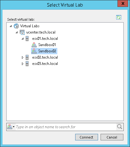 Connecting to Existing Virtual Lab