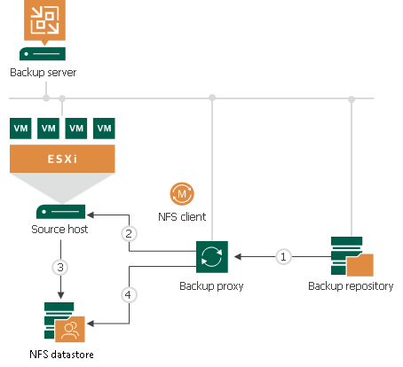 Data Restore in Direct NFS Access Mode