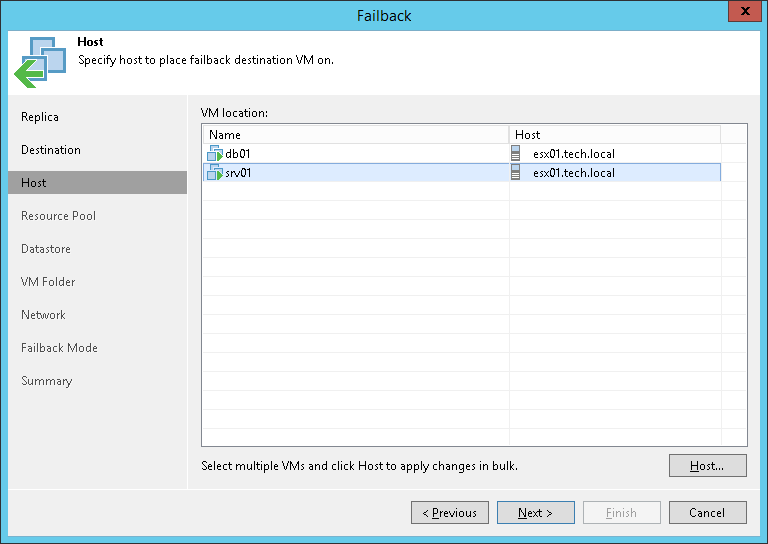 Step 4. Select Target Host