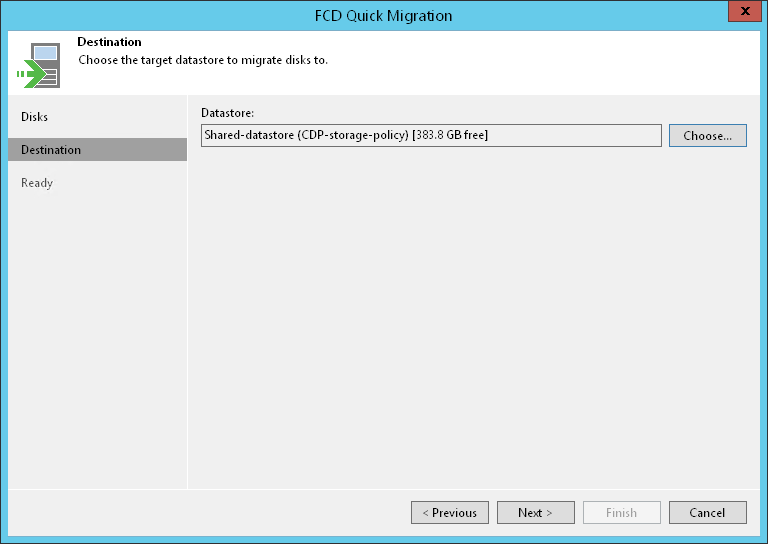 Step 3. Specify FCD Destination