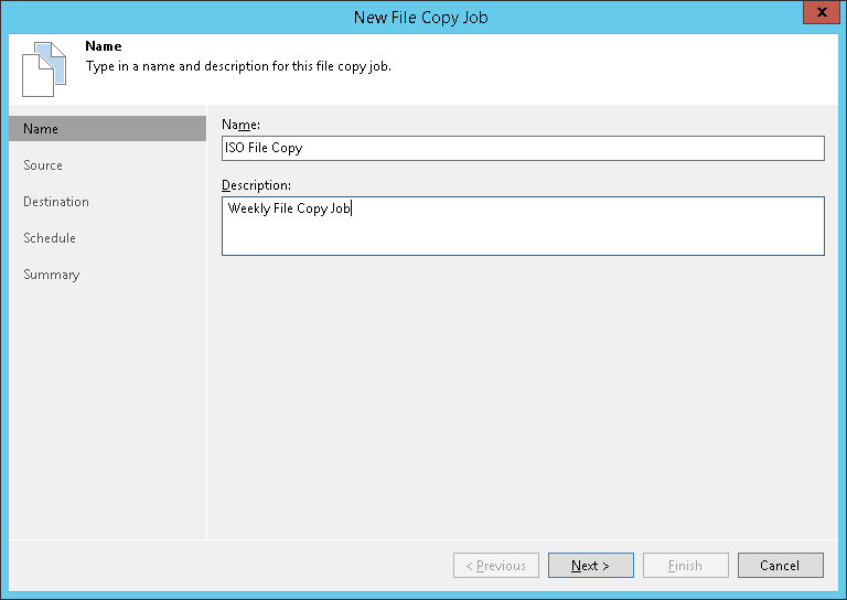 Step 2. Specify Job Name and Description