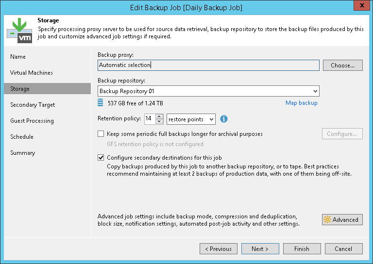 Linking Backup Jobs to Backup Copy Jobs